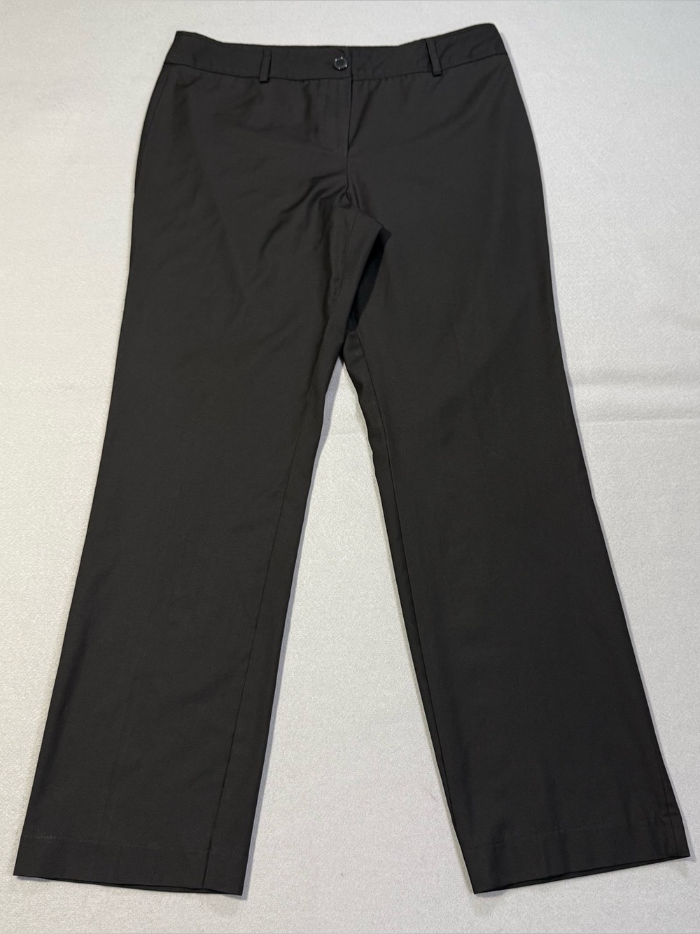 Bogari Womens Black Dress Pants Size 12 Silk Wool Blend Straight Leg Career